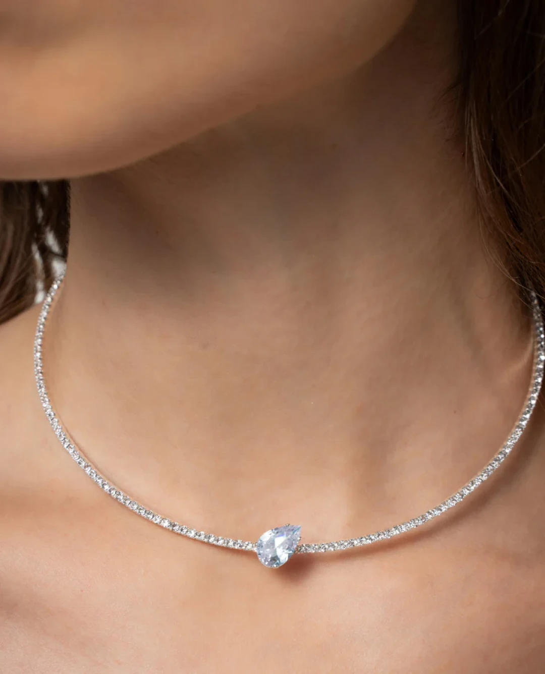 Resurrection Choker Silver and White by Talita London on curated-crowd.com