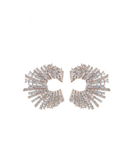 Starstruck Earrings Rose Gold and White by Talita London on curated-crowd.com