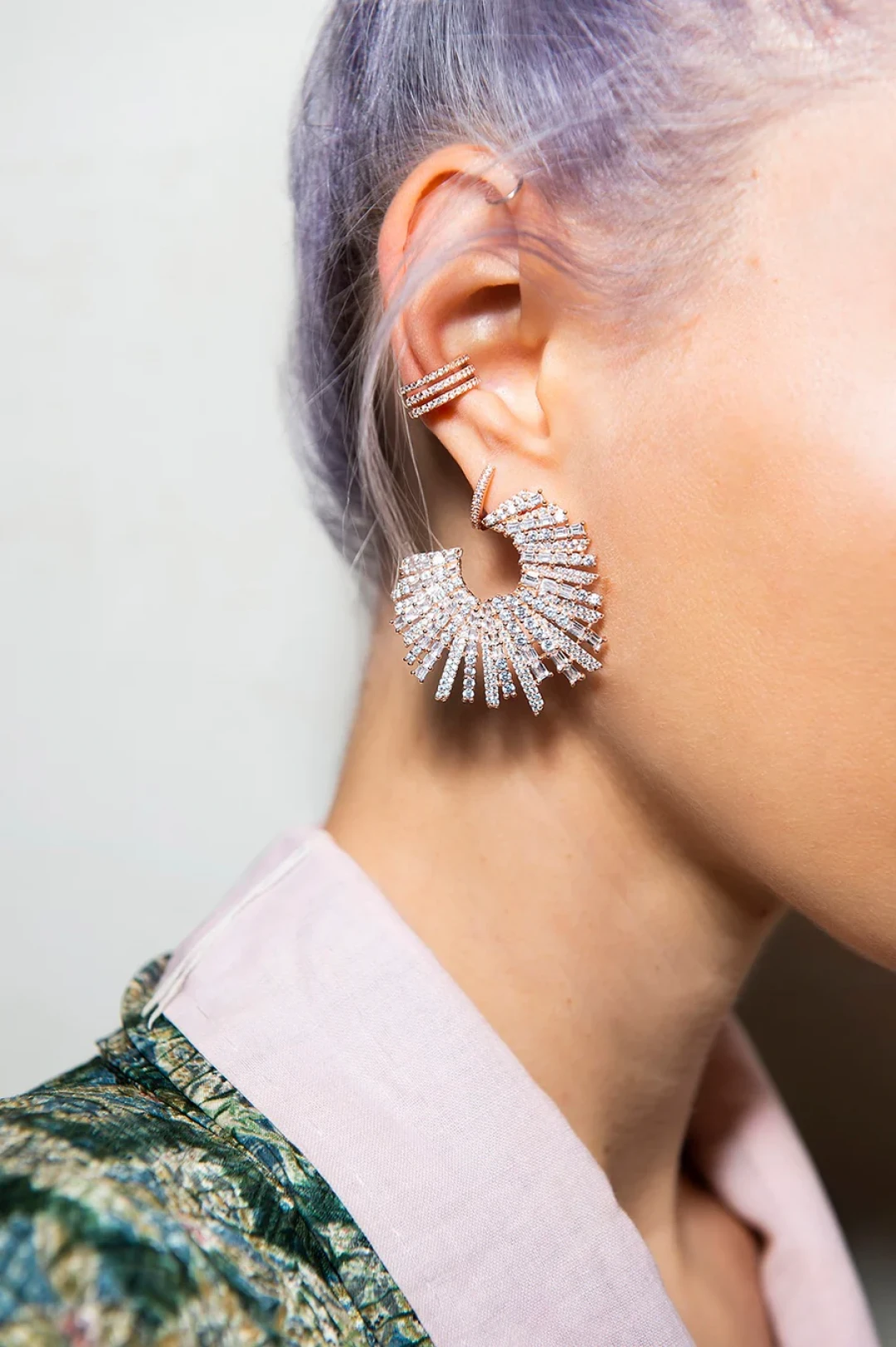 Starstruck Earrings Rose Gold and White by Talita London on curated-crowd.com