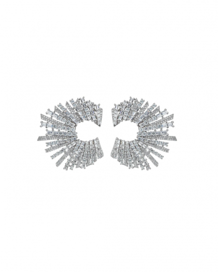 Starstruck Earrings Silver and White by Talita London on curated-crowd.com