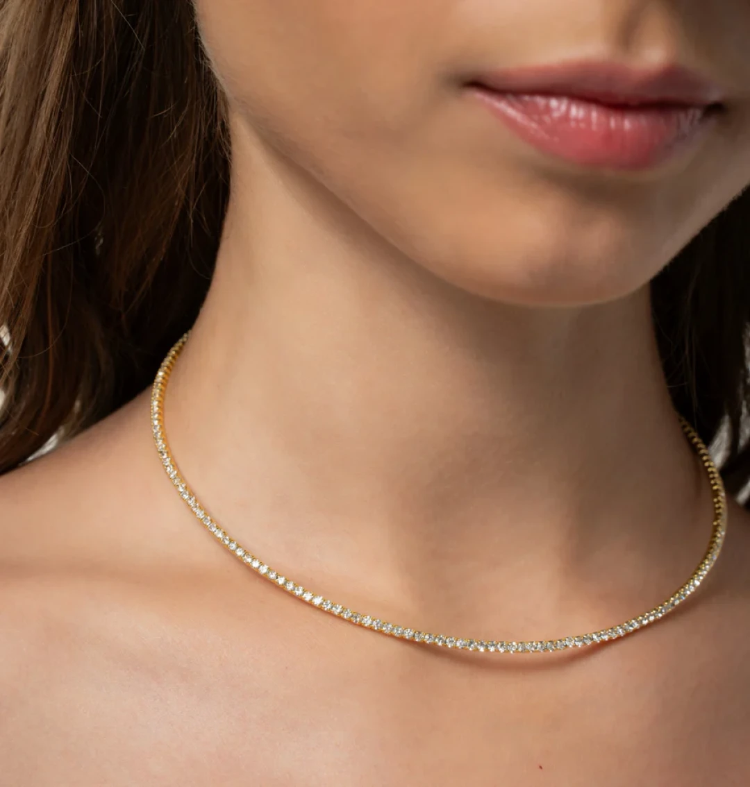 Inner Light Choker Yellow Gold and White by Talita London on curated-crowd.com