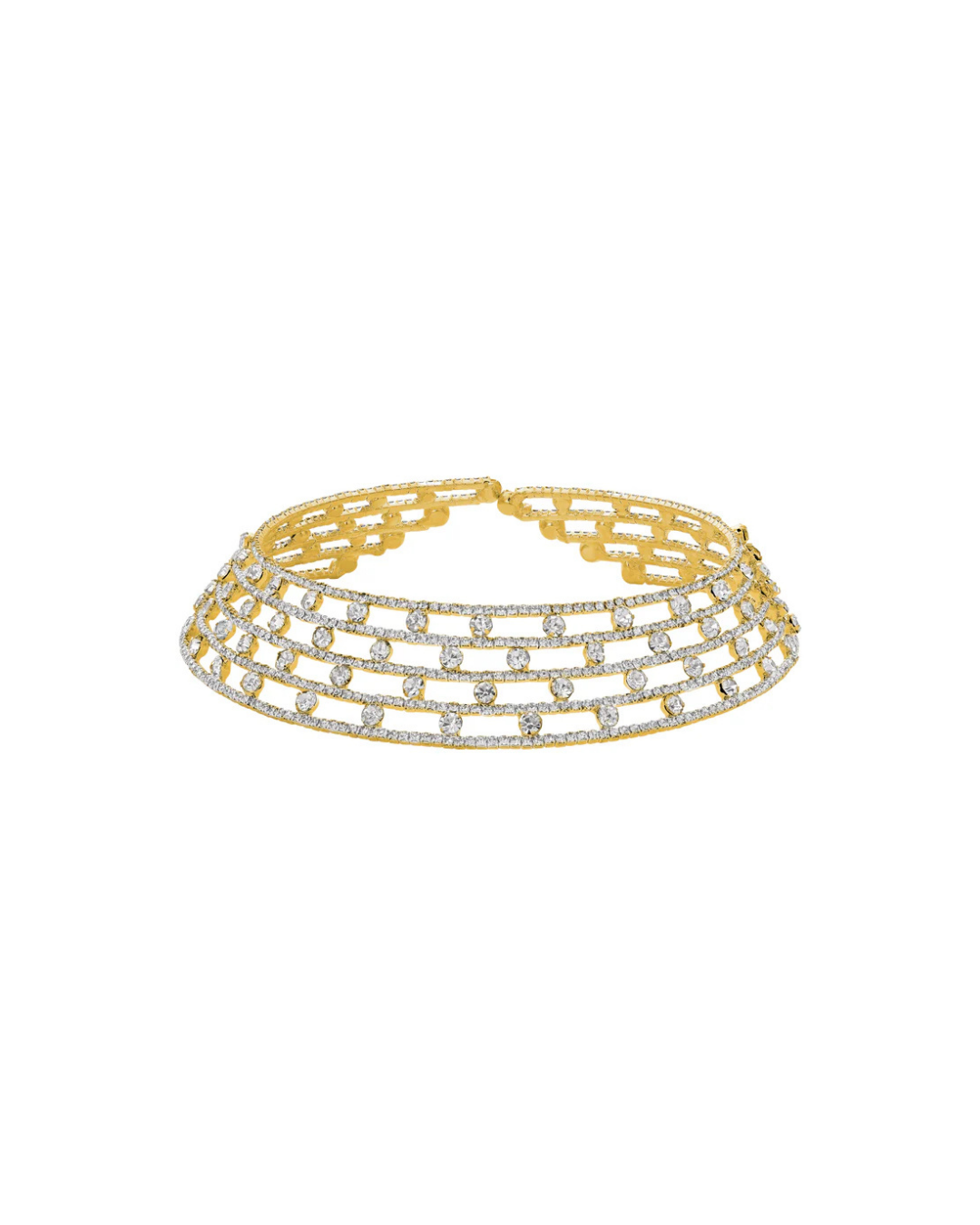 Echo Choker Yellow Gold and White by Talita London on curated-crowd.com