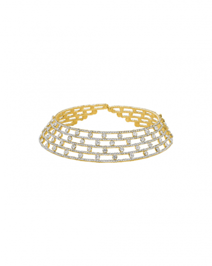Echo Choker Yellow Gold and White by Talita London on curated-crowd.com