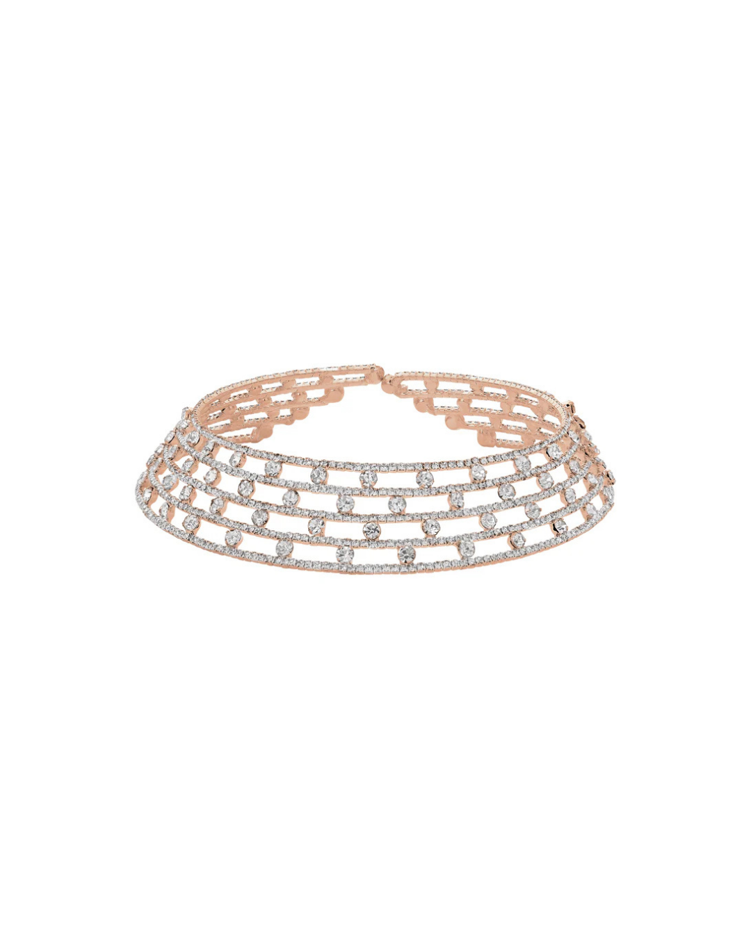 Echo Choker Rose Gold and White by Talita London on curated-crowd.com