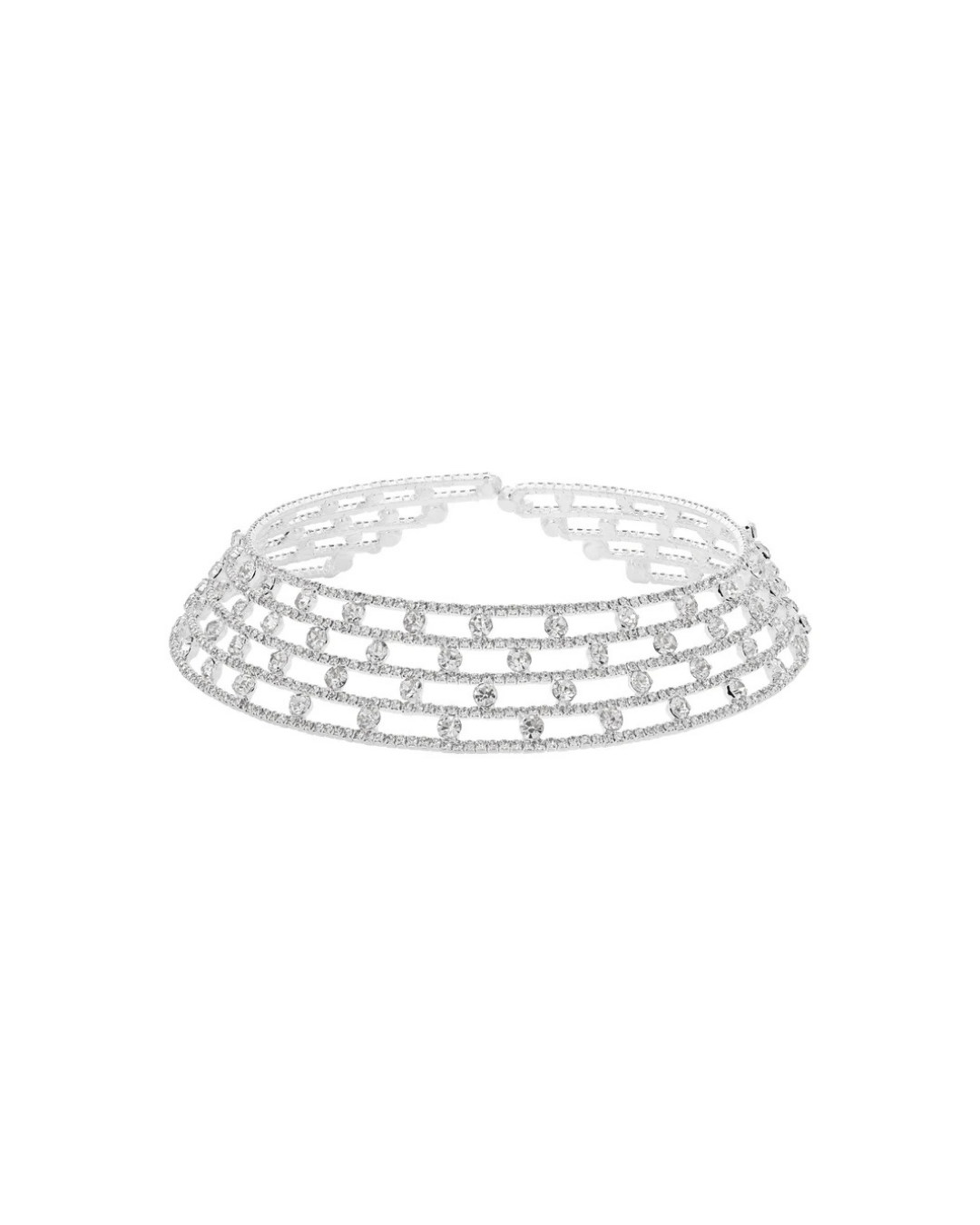 Echo Choker Silver and White by Talita London on curated-crowd.com