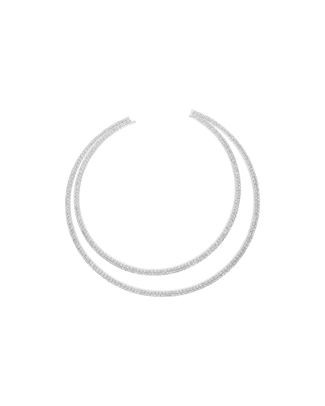 Labyrinth Choker Silver and White by Talita London on curated-crowd.com