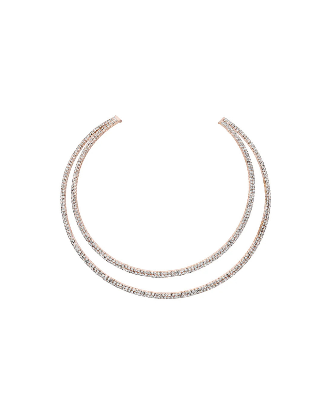 Labyrinth Choker Rose Gold and White by Talita London on curated-crowd.com