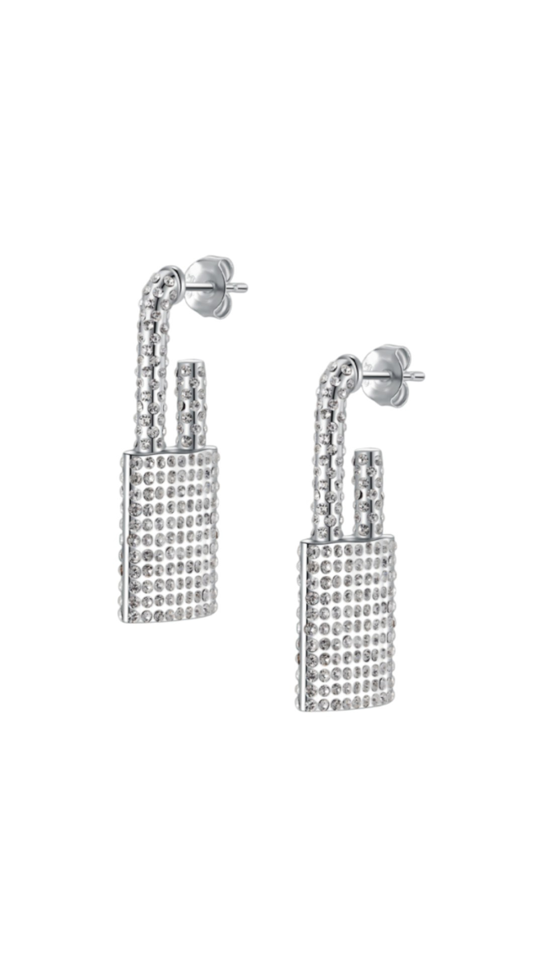 Pave Lock Earrings by Emili on curated-crowd.com