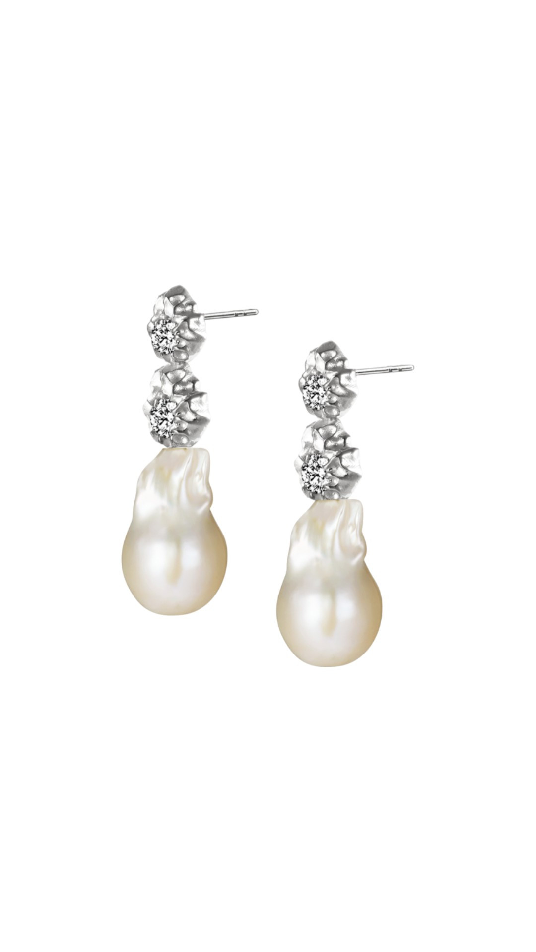 Marla Double Baroque Pearl Earring by Emili on curated-crowd.com
