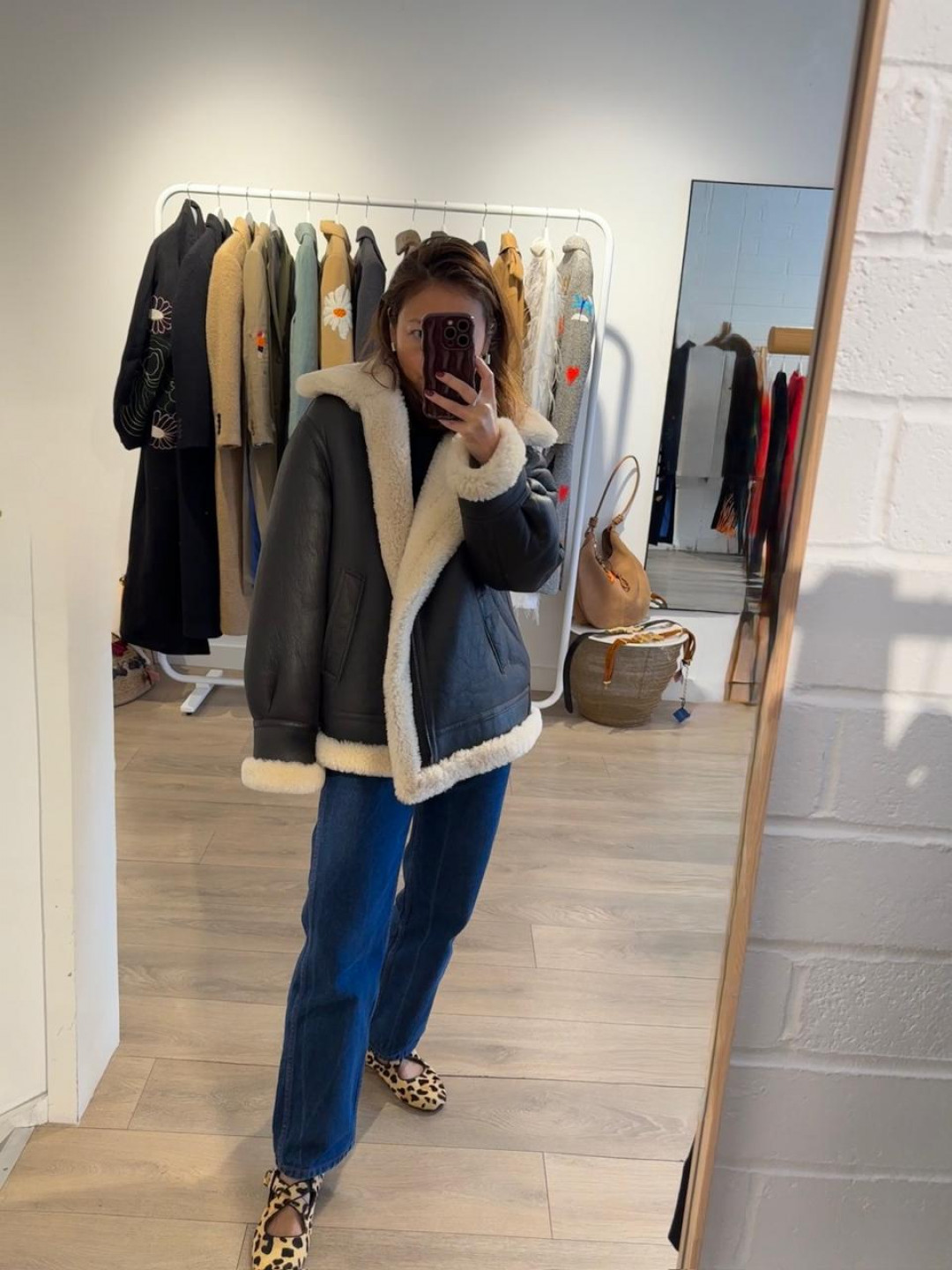 Zena Shearling Jacket by Curated Crowd Collective on curated-crowd.com