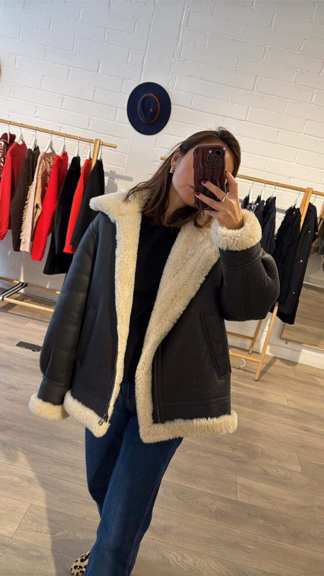 Zena Shearling Jacket by Curated Crowd Collective on curated-crowd.com