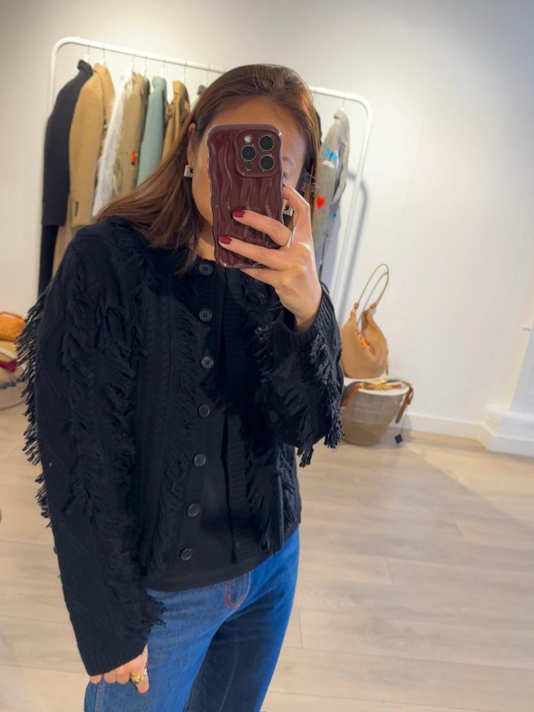 Fringe Cable Jacket by LOOP Cashmere on curated-crowd.com