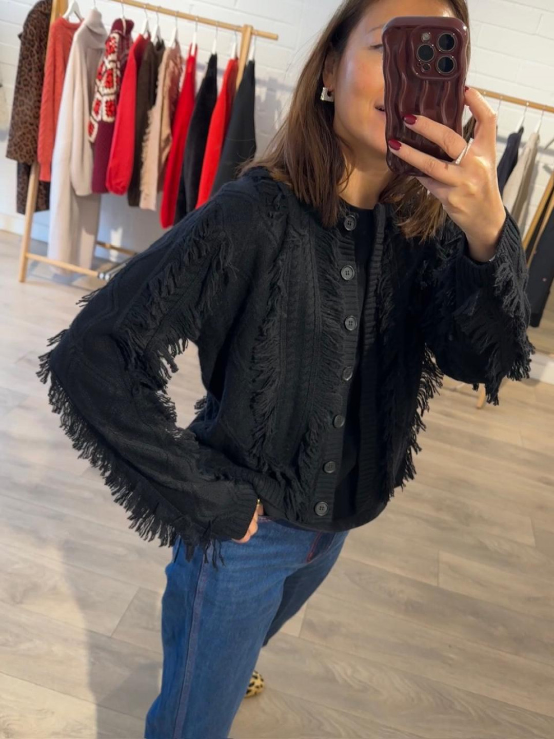 Fringe Cable Jacket by LOOP Cashmere on curated-crowd.com