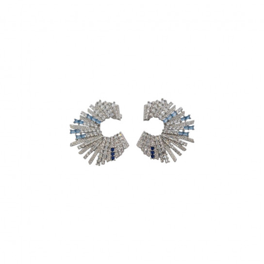 Starstruck Earrings Blue and White by Talita London on curated-crowd.com
