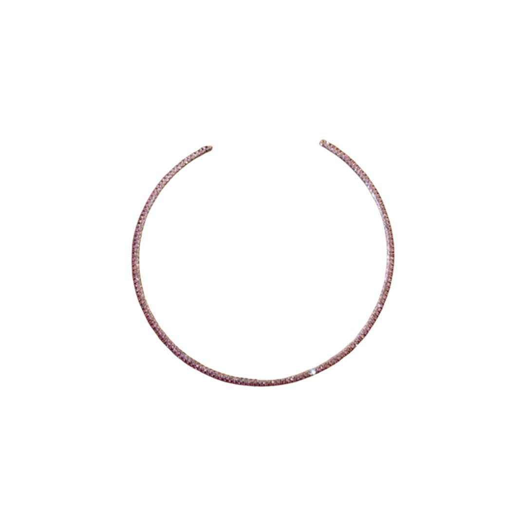 Obsidian Shadows White/Pink Choker by Talita London on curated-crowd.com