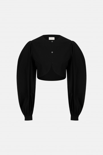KIKI BALOON SHIRT / BLACK by NAIA on curated-crowd.com