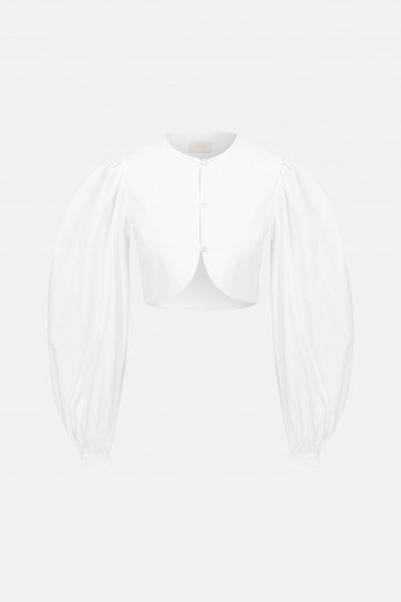 KIKI BALOON SHIRT / WHITE by NAIA on curated-crowd.com