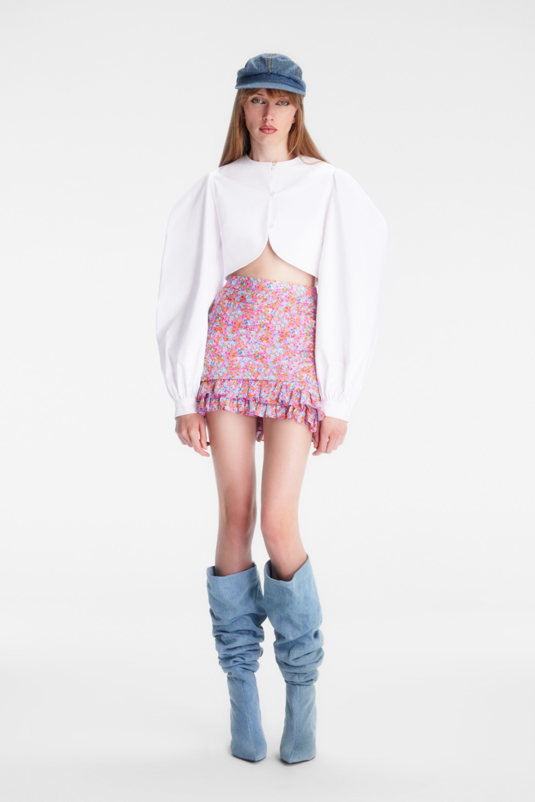 KIKI BALOON SHIRT / WHITE by NAIA on curated-crowd.com
