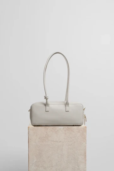 Small Work Bag in Dirty White Leather by Folklore on curated-crowd.com