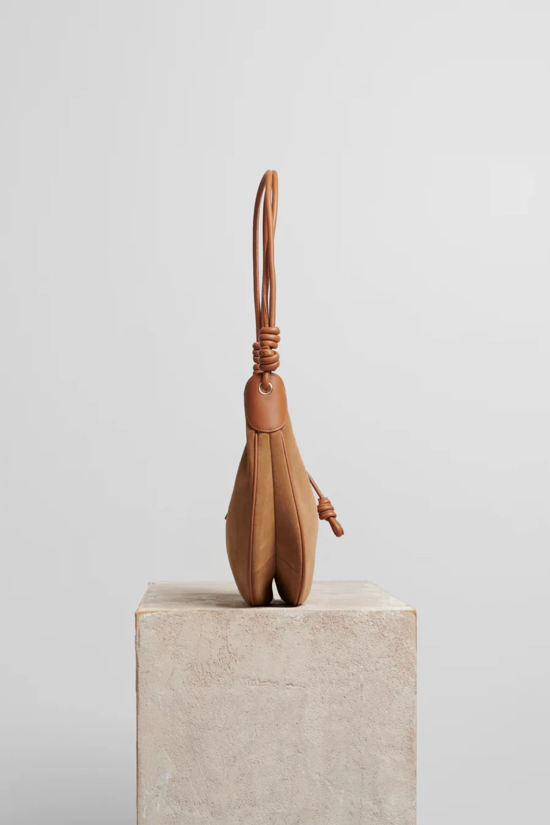 Boho Bag Small in Beige Suede by Folklore on curated-crowd.com