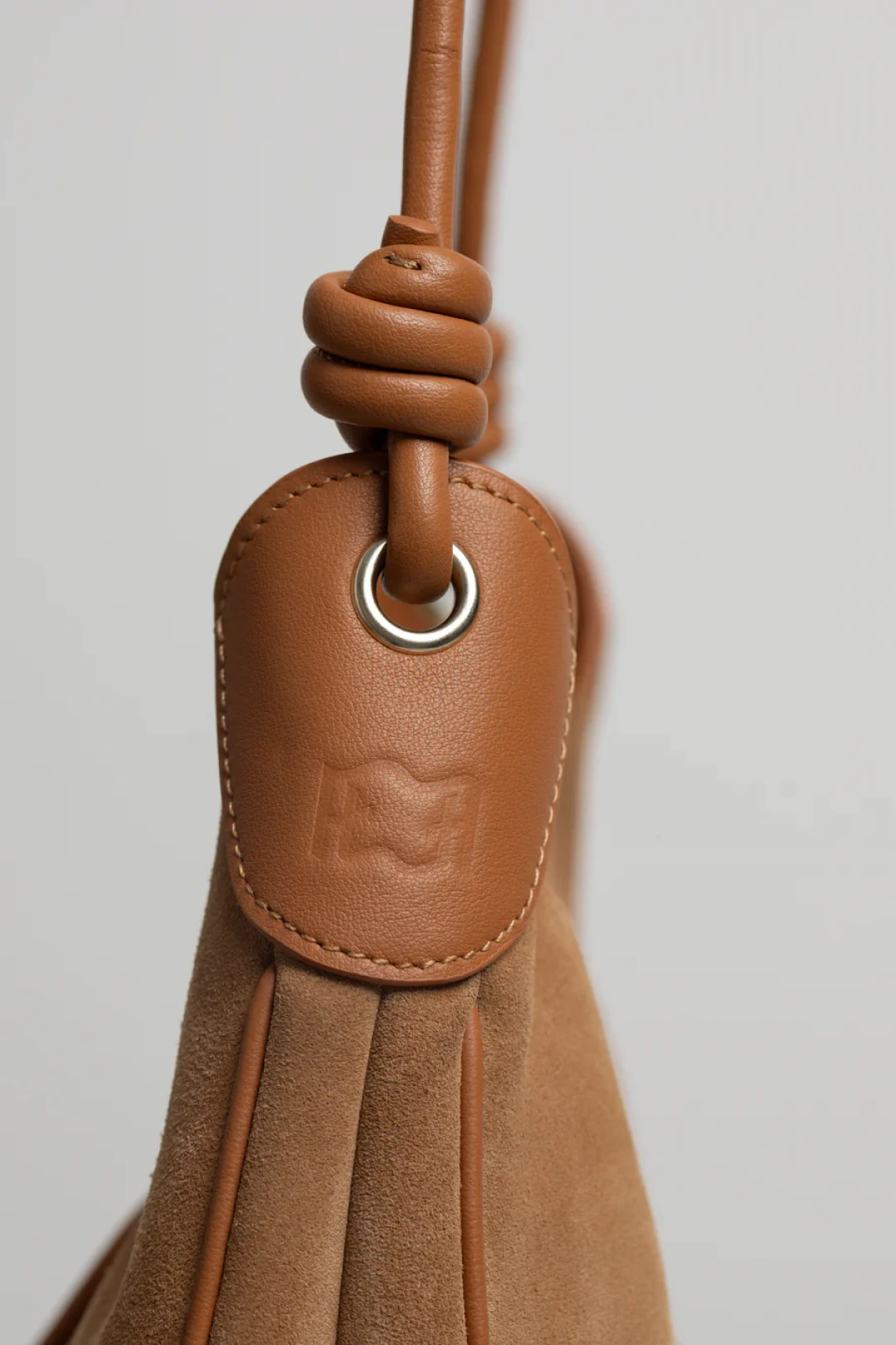 Boho Bag Small in Beige Suede by Folklore on curated-crowd.com