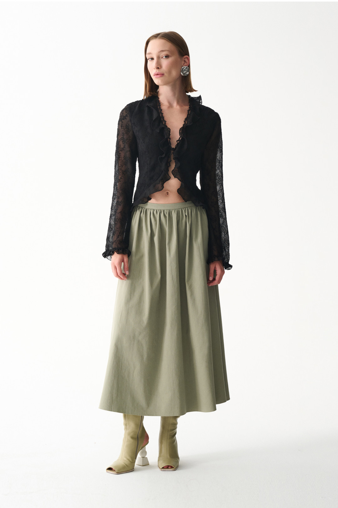 AVA MAXI SKIRT / GREEN by NAIA on curated-crowd.com