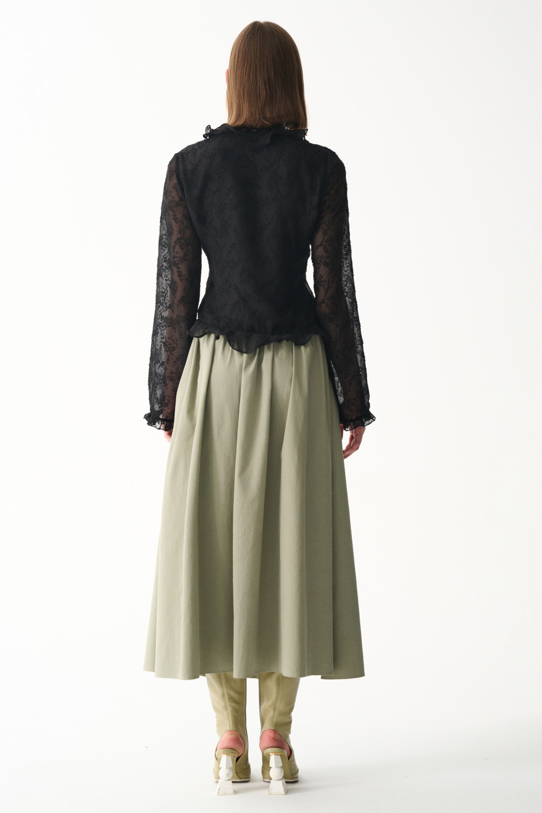 AVA MAXI SKIRT / GREEN by NAIA on curated-crowd.com