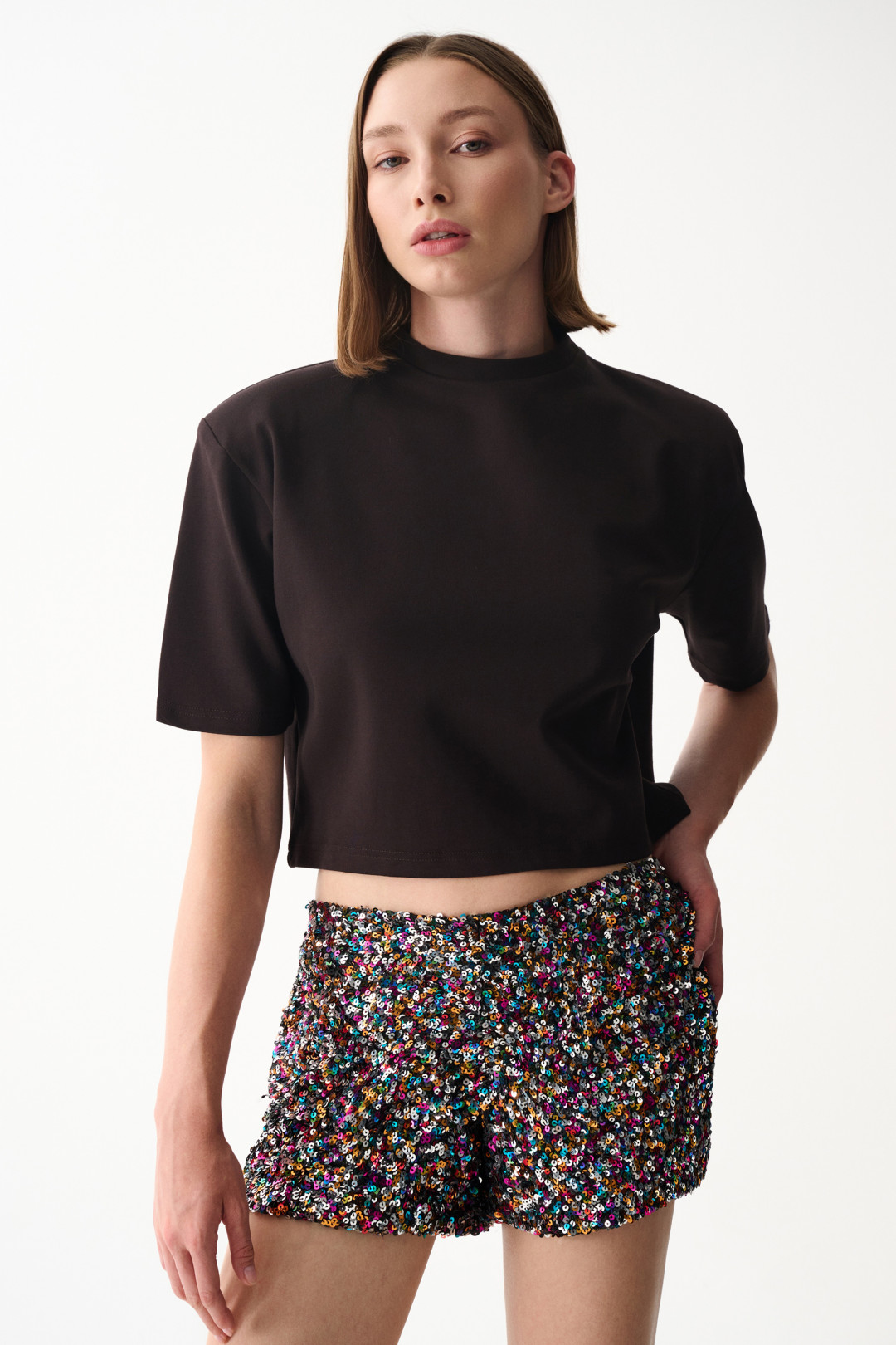 MIU T-SHIRT / BROWN by NAIA on curated-crowd.com