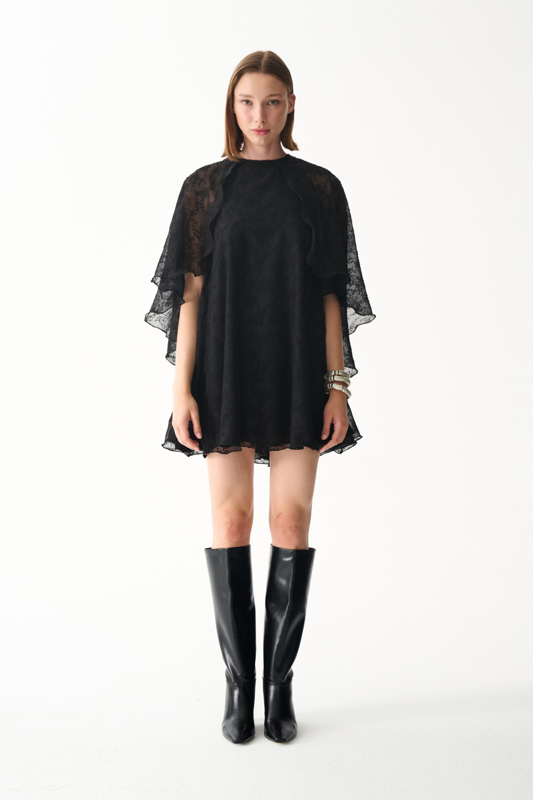 HOLLY CAPE DRESS / BLACK by NAIA on curated-crowd.com