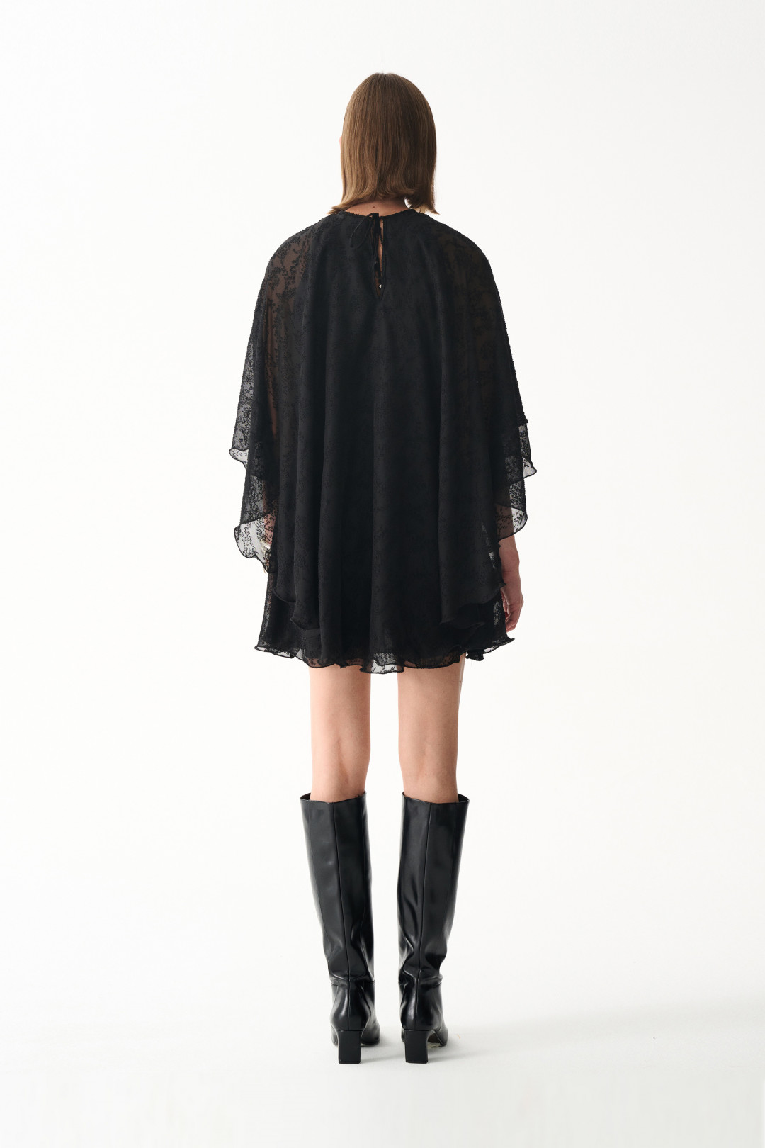 HOLLY CAPE DRESS / BLACK by NAIA on curated-crowd.com