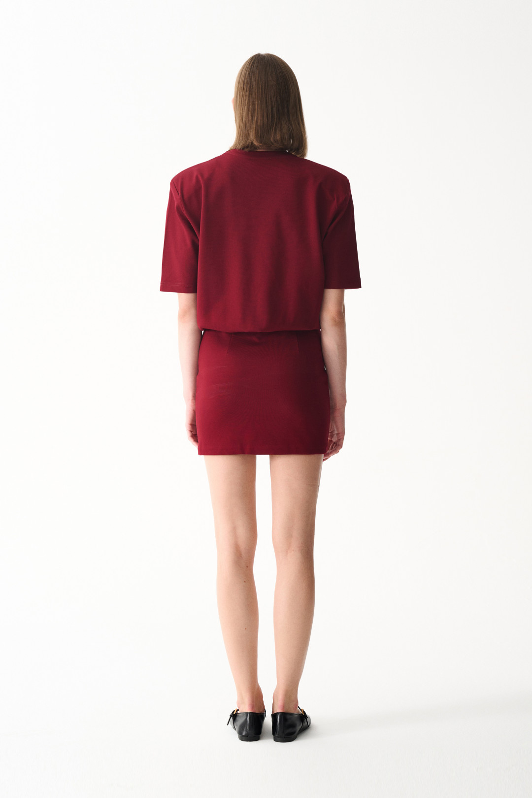 MIU T-SHIRT DRESS / MAROON by NAIA on curated-crowd.com