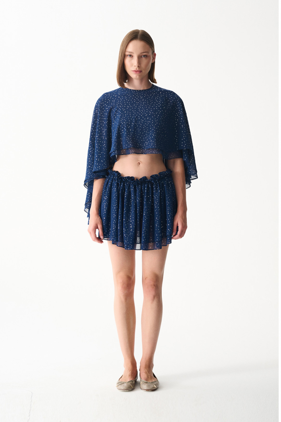 HEAVEN SKIRT / SHINY NAVY BLUE by NAIA on curated-crowd.com