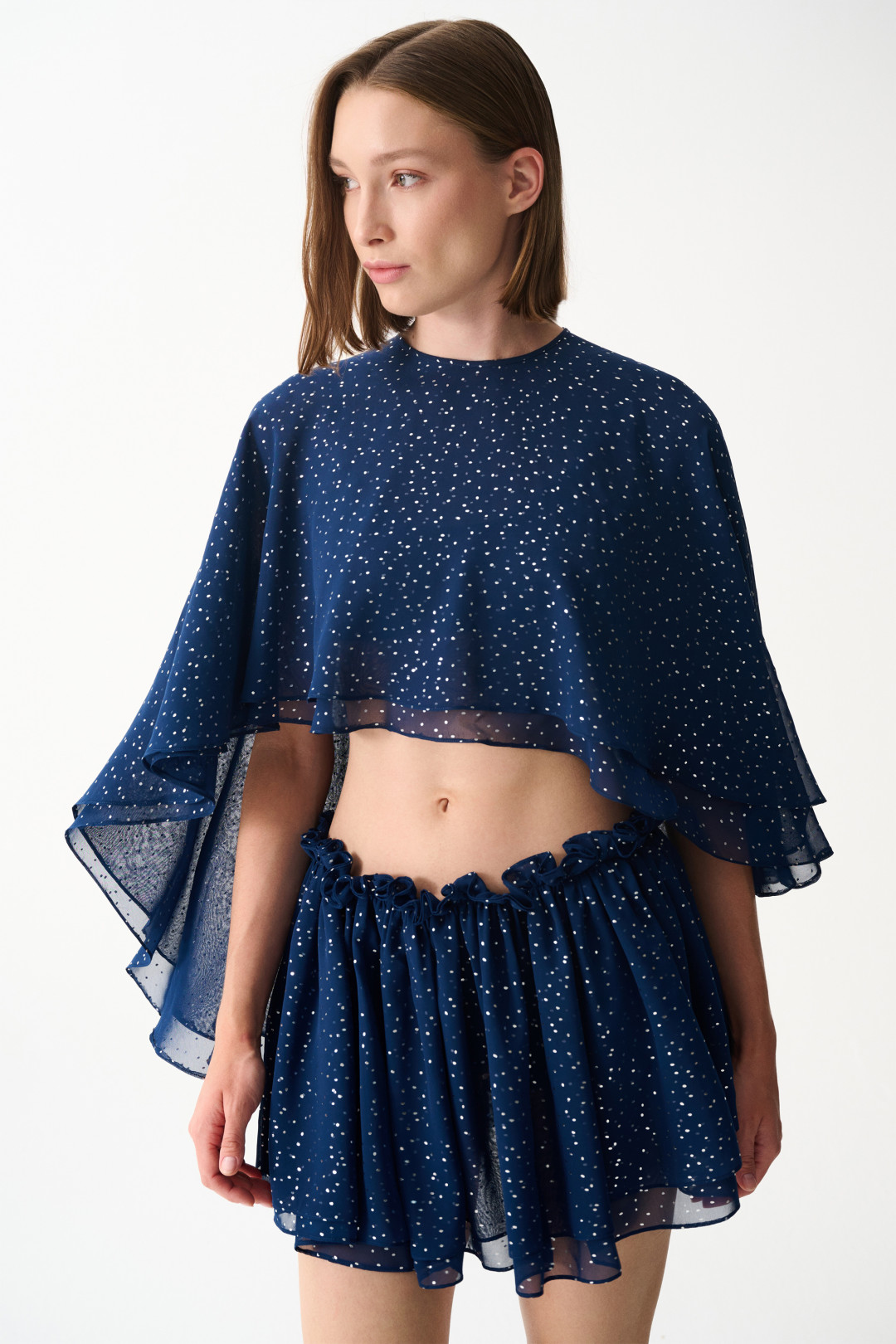 HEAVEN SKIRT / SHINY NAVY BLUE by NAIA on curated-crowd.com