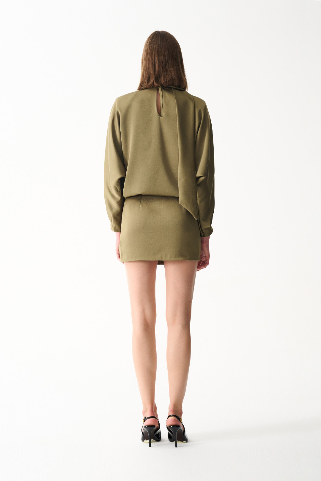 AMORE SATIN DRESS / GREEN by NAIA on curated-crowd.com