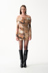 MARIMAR DRESS /BROWN PATTERNED by NAIA on curated-crowd.com