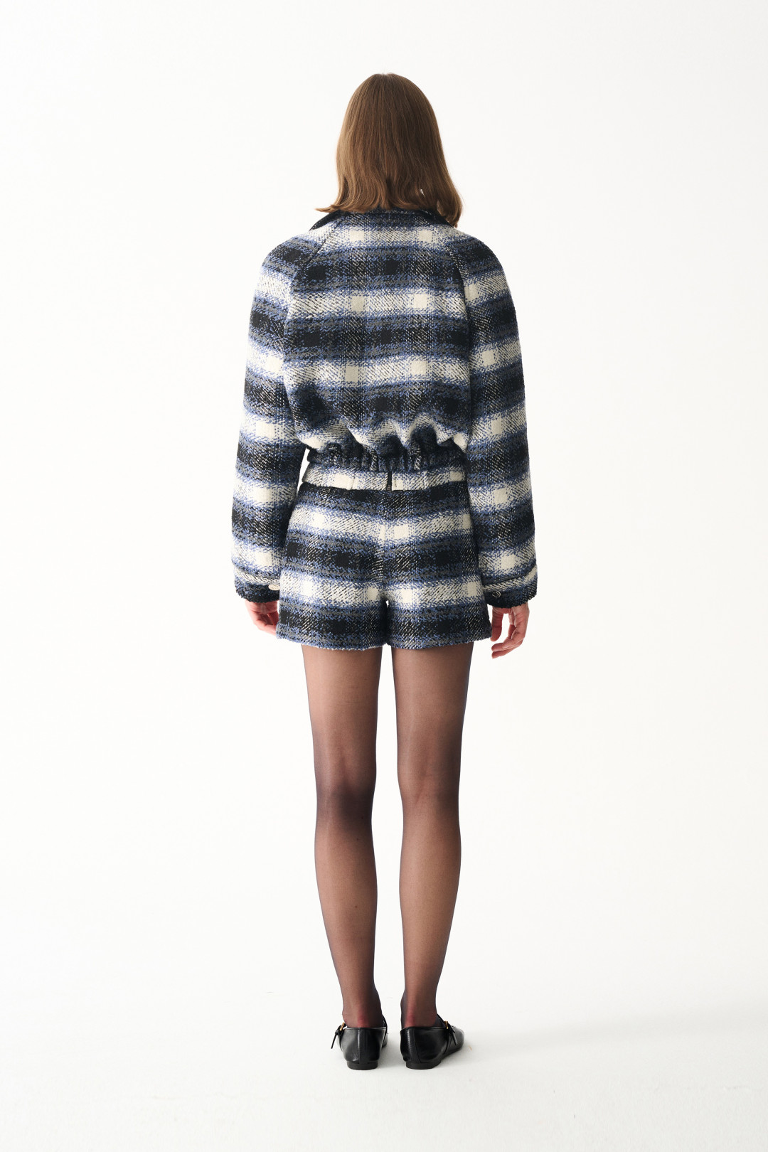 INDIGO JACKET /NAVY BLUE PLAID by NAIA on curated-crowd.com