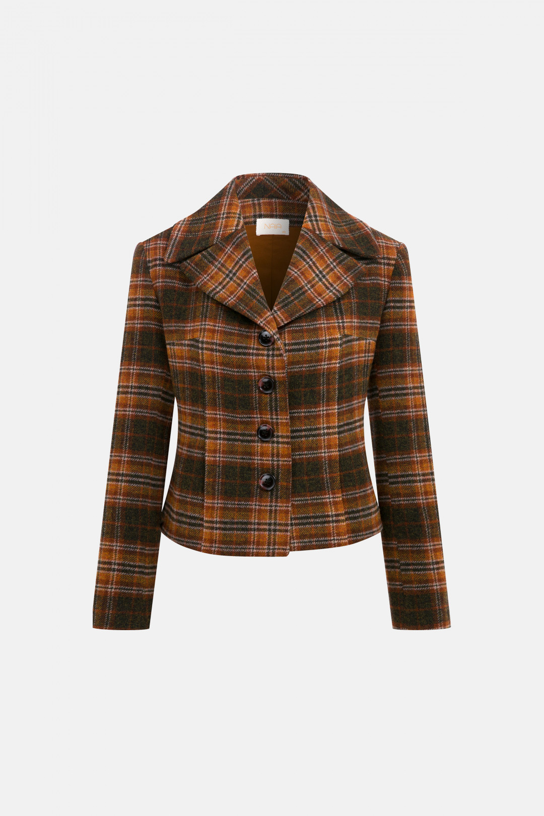 NANCY JACKET / BROWN PLAID by NAIA on curated-crowd.com