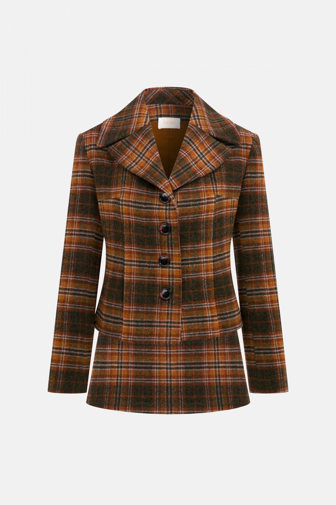 NANCY JACKET / BROWN PLAID by NAIA on curated-crowd.com