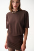 MIU T-SHIRT DRESS / BROWN by NAIA on curated-crowd.com