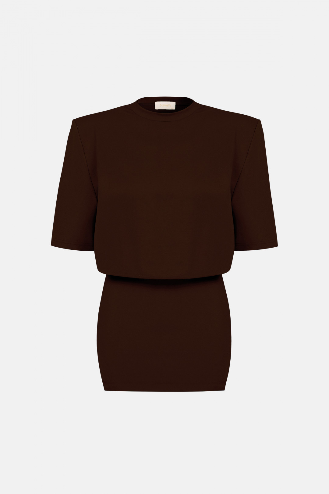 MIU T-SHIRT DRESS / BROWN by NAIA on curated-crowd.com