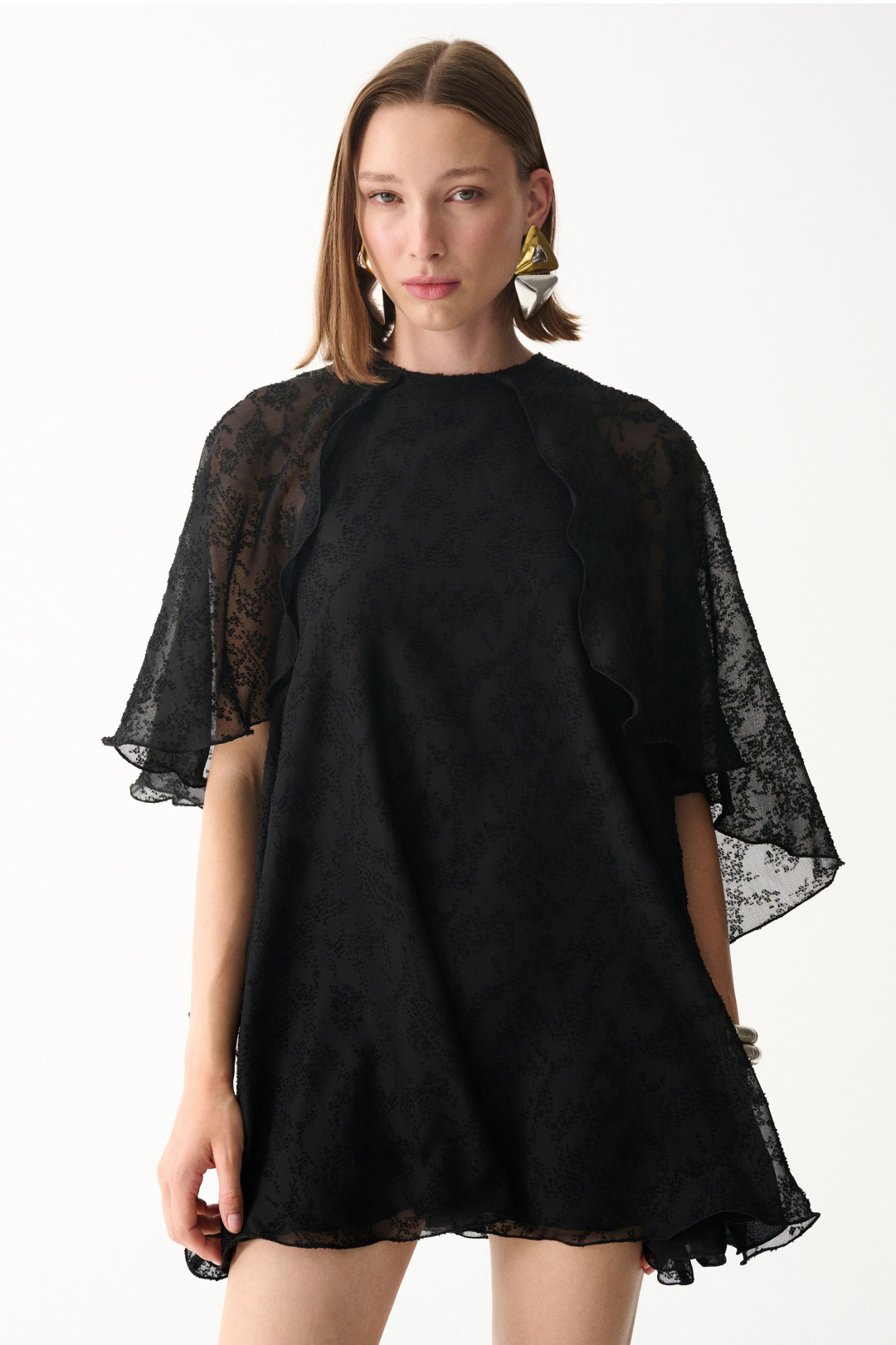 HOLLY CAPE DRESS / BLACK by NAIA on curated-crowd.com