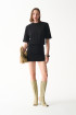 MIU T-SHIRT DRESS / BLACK by NAIA on curated-crowd.com