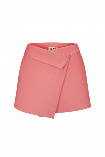 Wool Pink Skirt by Inner Tiger on curated-crowd.com