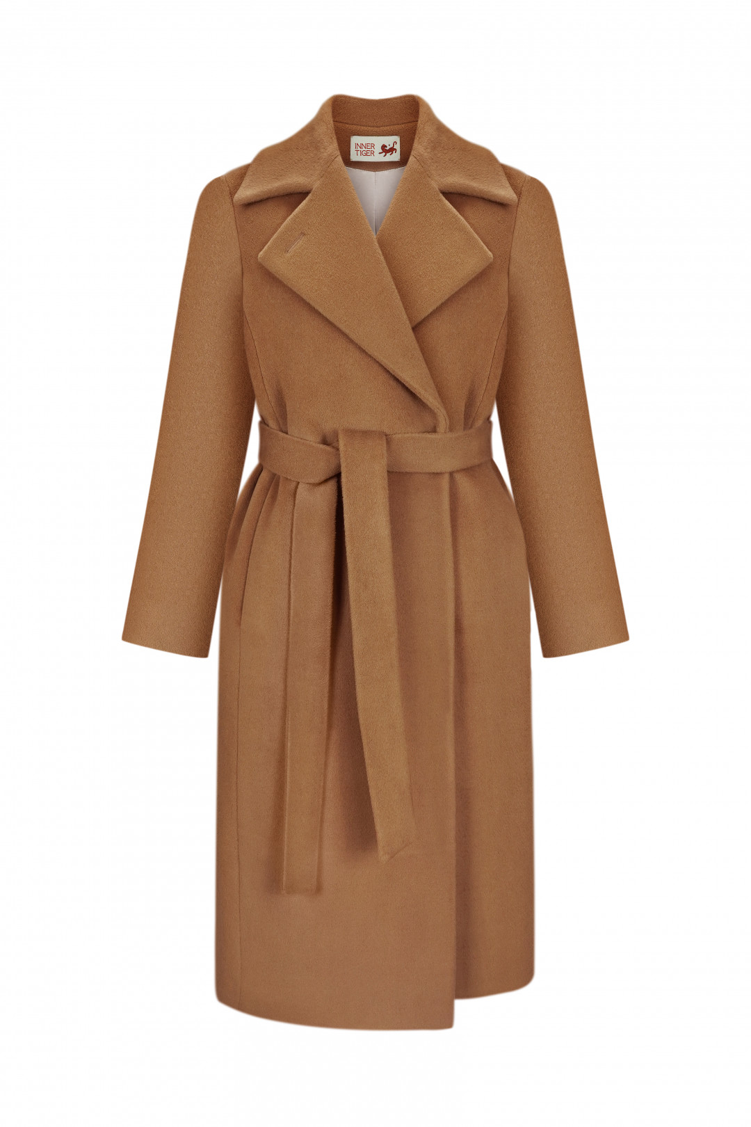 Wool Soft Belt Coat by Inner Tiger on curated-crowd.com