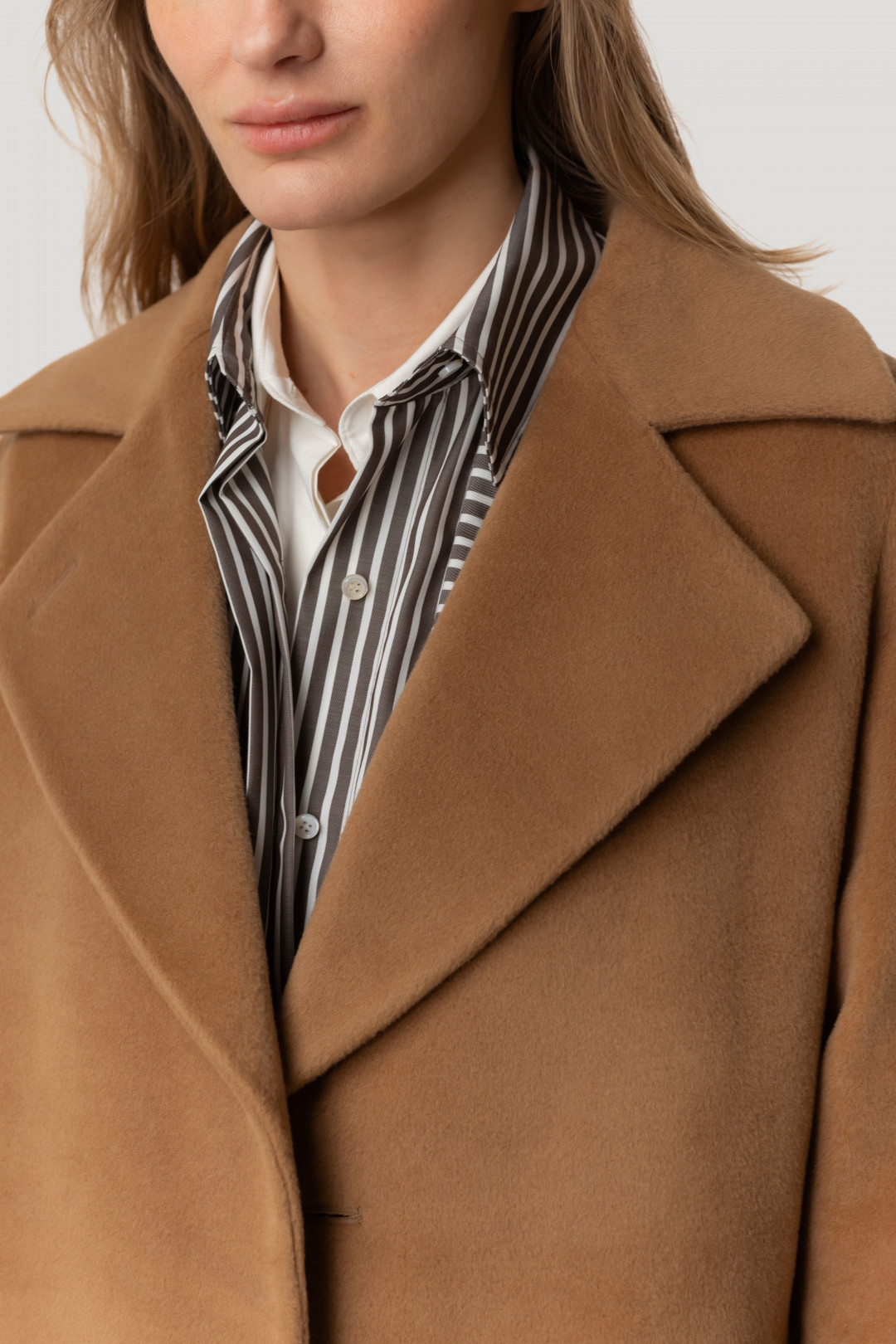 Wool Soft Belt Coat by Inner Tiger on curated-crowd.com