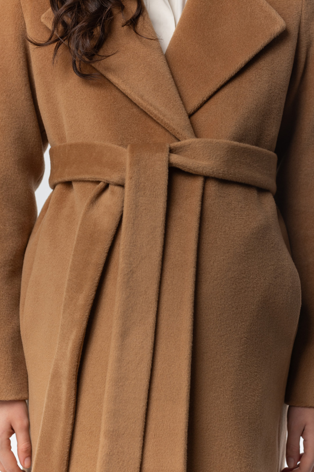 Wool Soft Belt Coat by Inner Tiger on curated-crowd.com