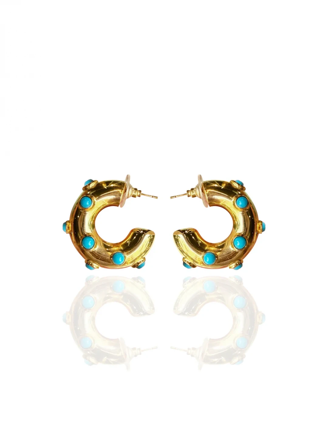 Loopi Turquoise earrings by Jessica K on curated-crowd.com