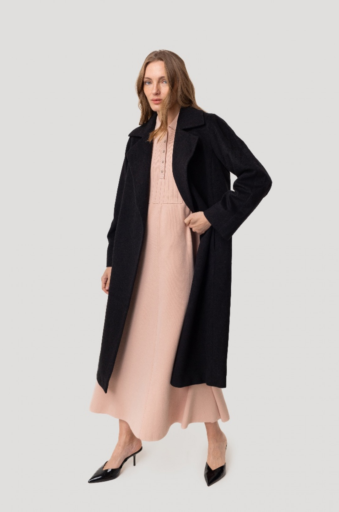 Cashmere Soft Belt Coat by Inner Tiger on curated-crowd.com