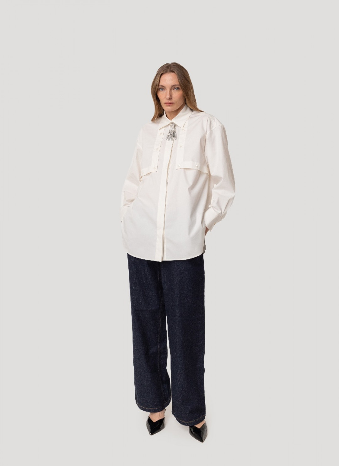 Trenchcoat Poplin Shirt by Inner Tiger on curated-crowd.com