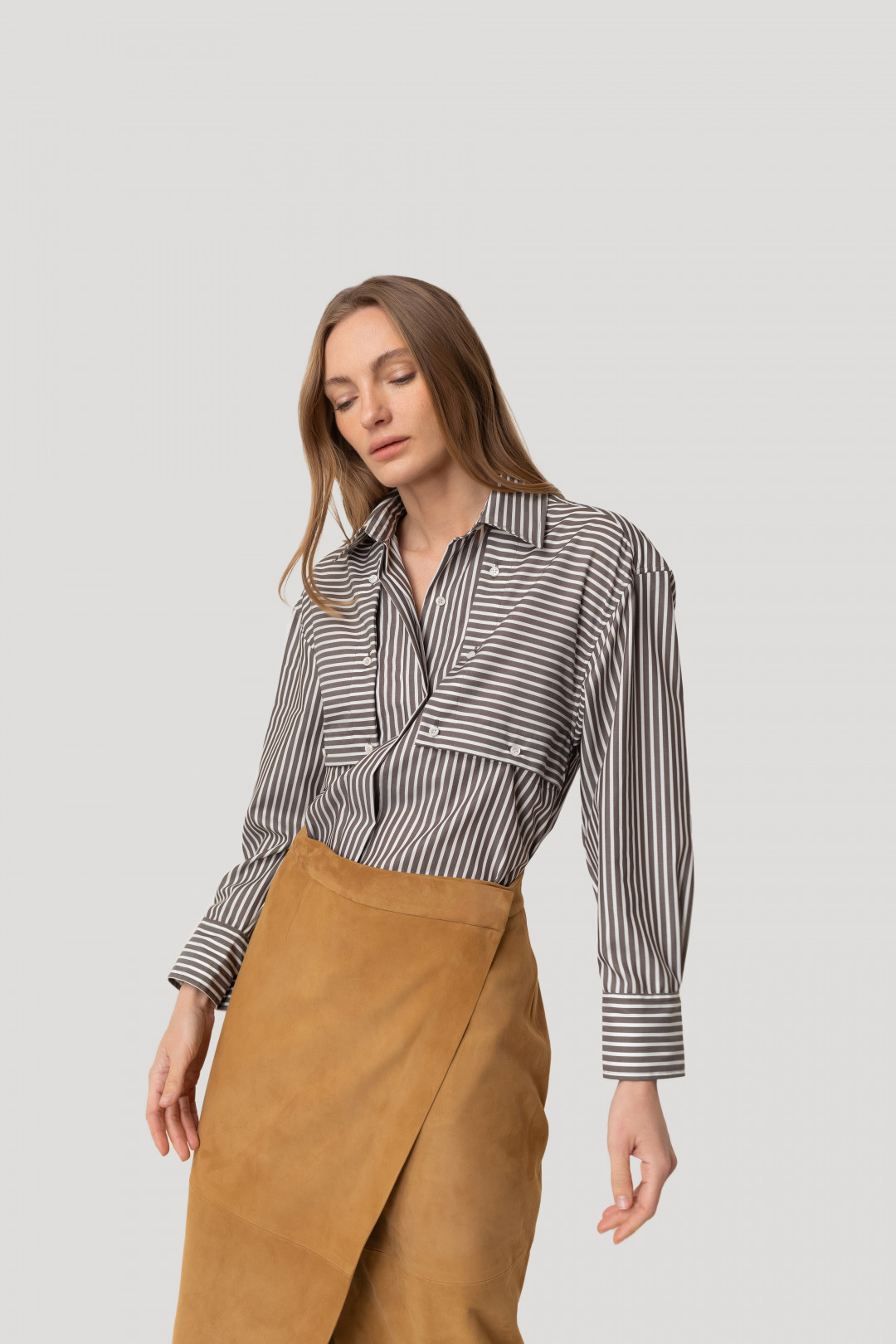 Flap Pocket Poplin Shirt by Inner Tiger on curated-crowd.com